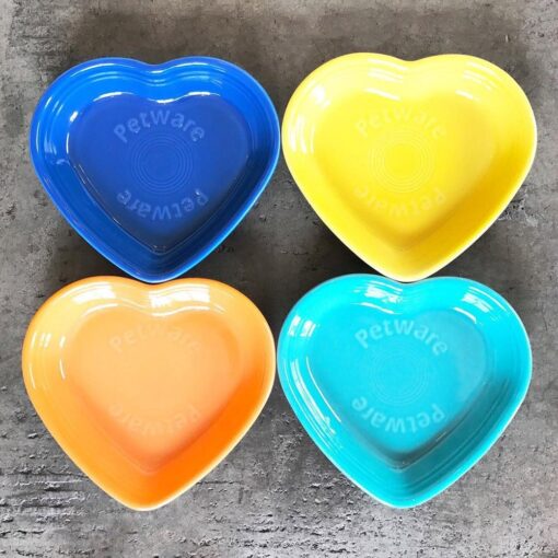 cute new product alert we now carry fiesta heart shaped dog bowls fiestaware dogbowls hearts heart petproducts    california collar co @californiacollarco on instagram