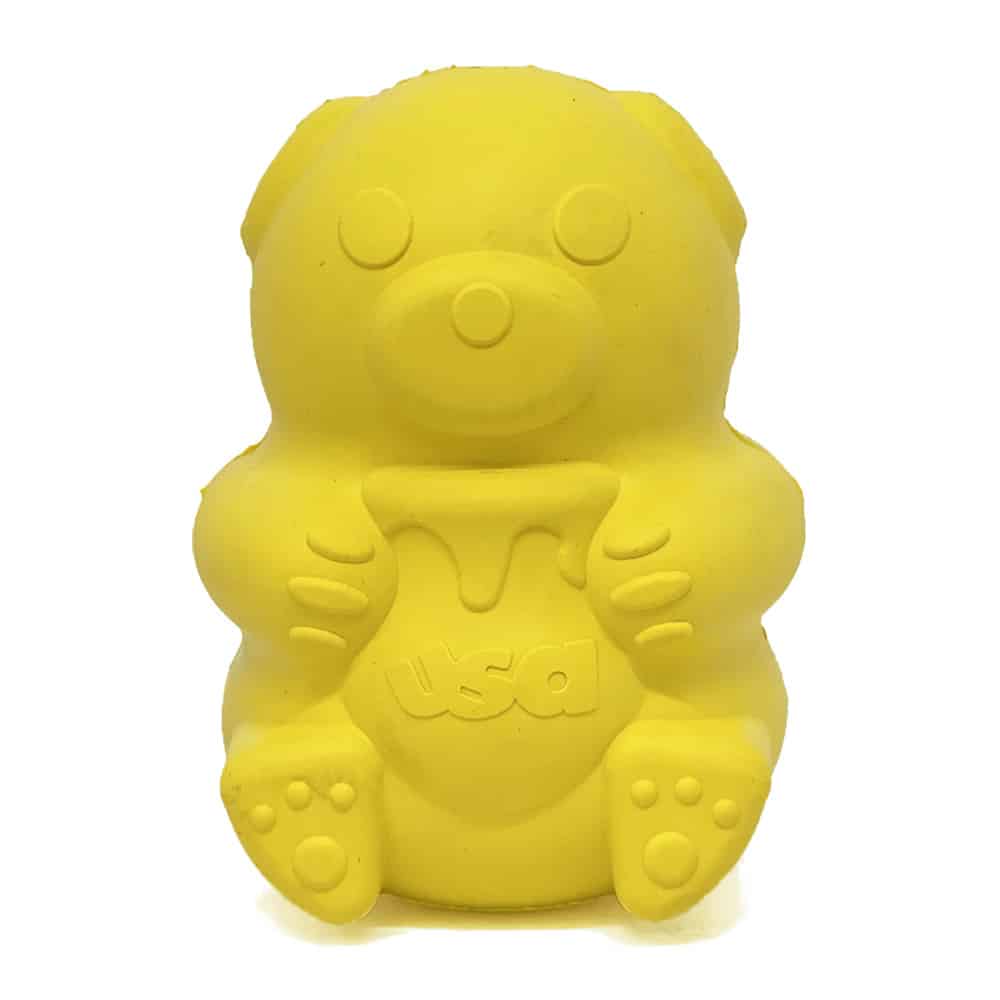sodapup dog toys honeybear medium new honey bear treat dispenser yellow 28150022242438 1024x1024@2x